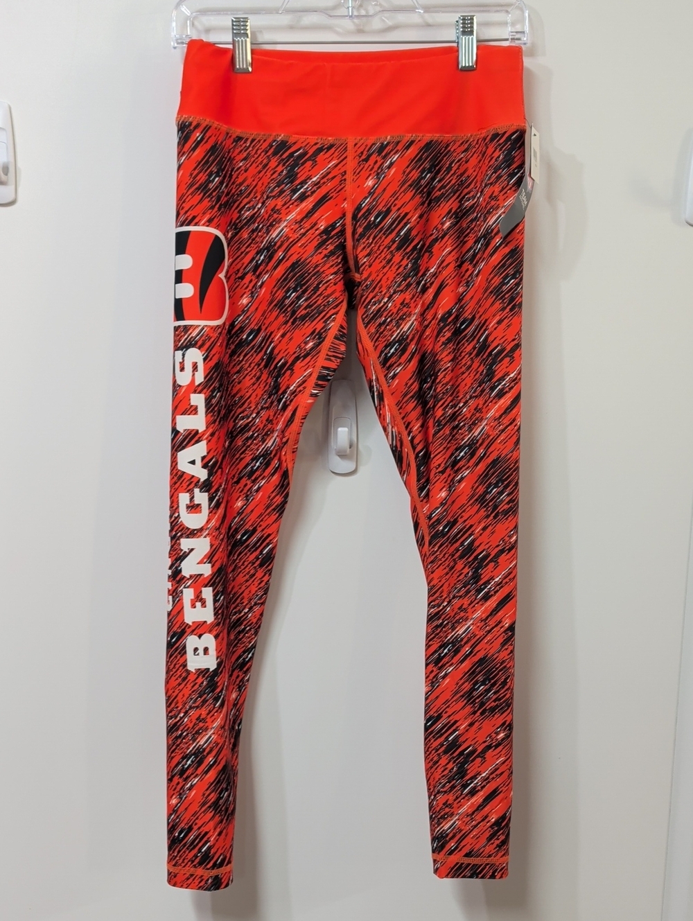 NFL Team Apparel Cincinnati Bengals Mid-Rise Graphic Leggings Size Medium